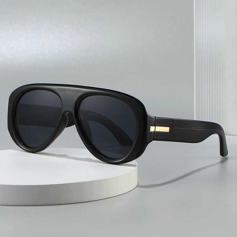 Aurexis Matte Black Blue Mirrored Oversized Sunglasses Astroshadez by ASTROSHADEZ.COM
