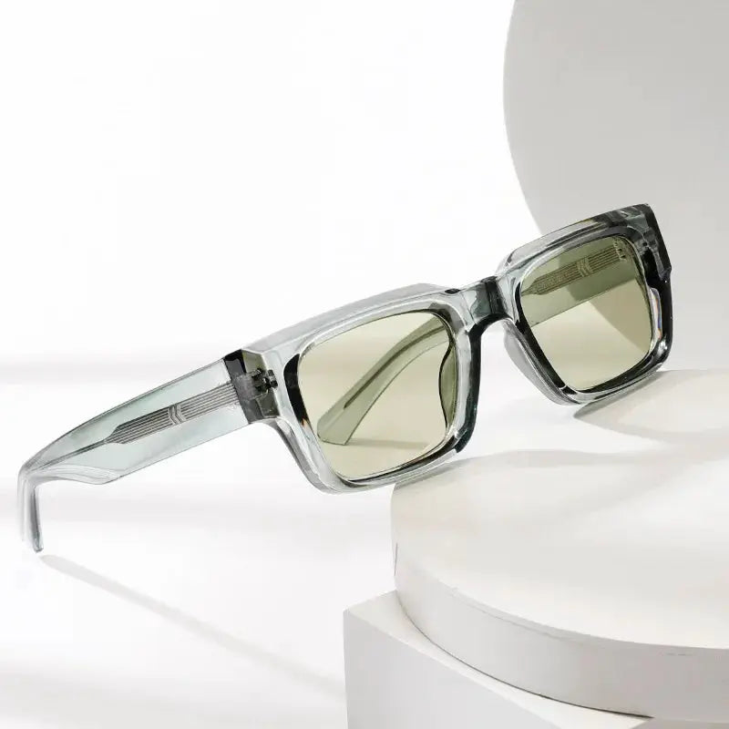 Aurelia Clear Acetate Square Gradient Sunglasses Astroshadez by ASTROSHADEZ.COM