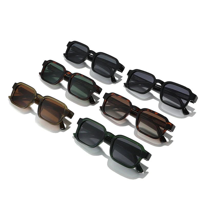 SHAUNA Fashion Square Men Polarized Sunglasses Shades UV400 Retro Punk Women Luxury Sun Glasses