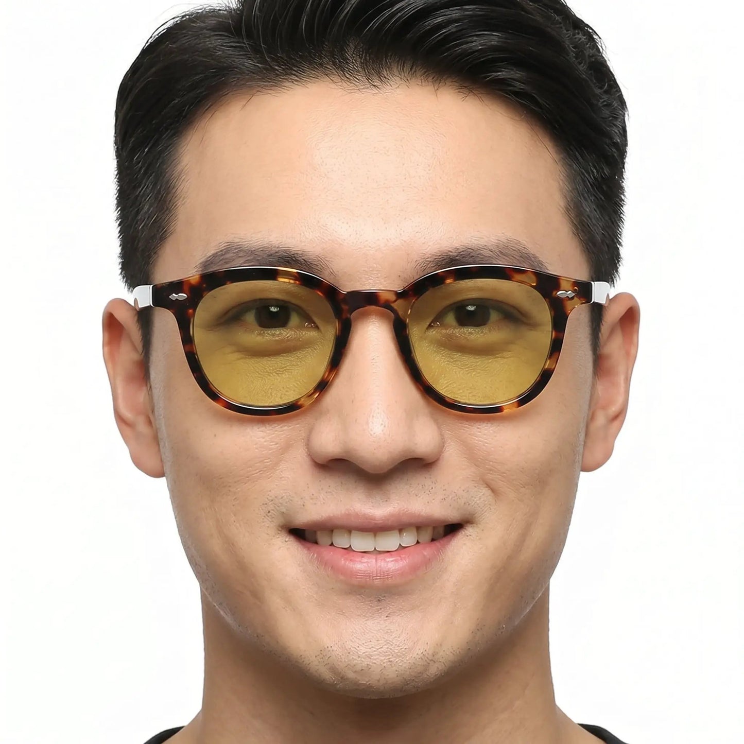 Valenique tortoiseshell rectangular sunglasses with yellow UV400 lenses – Astroshadez