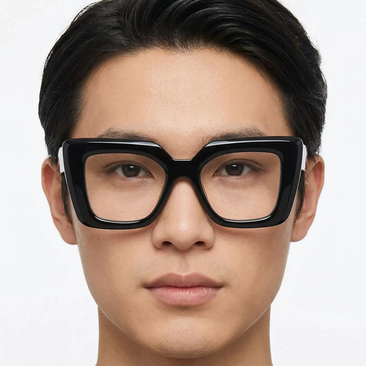 Aurelianex matte black oversized square sunglasses with dark lenses – Astroshadez
