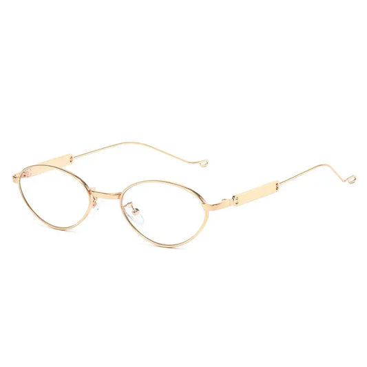 SHAUNA fashion metal-frame small cat-eye sunglasses with gold-tone frame and UV400 lenses – Astroshadez