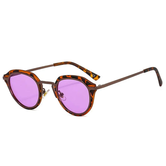 Sunglasses: oval tortoiseshell frame with purple lenses for women – Astroshadez