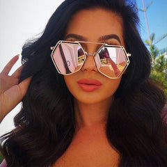 Womens 'Paradise' Hexagon Shaped Sunglasses Astroshadez