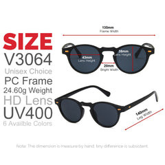 Unisex 'Robert Pattinson' Round Sunglasses Astroshadez-ASTROSHADEZ.COM-ASTROSHADEZ.COM