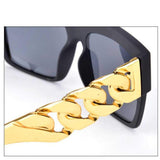 Unisex 'Tyga Rick Ross Beyonce' Gold Chain Sunglasses Astroshadez-Sunglasses-Astroshadez-ASTROSHADEZ.COM