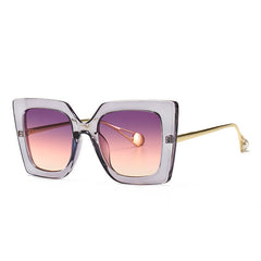 Large Square 'Snooki V2' Floral Colorful Sunglasses Astroshadez