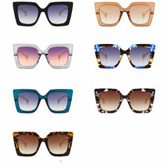 Large Square 'Snooki V2' Floral Colorful Sunglasses Astroshadez