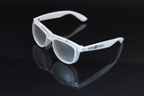 White Flip Diffraction Glasses (SPIRAL DIFFRACTION) Astroshadez-Glasses-Astroshadez-Spiral Diffraction (Weaker)-ASTROSHADEZ.COM