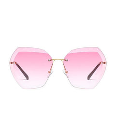 Womens 'Modena' Rimless Circular 2-Tone Colored Lens Sunglasses Astroshadez-Women's Sunglasses-Astroshadez-ASTROSHADEZ.COM