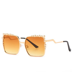 Womens 'Krystal' Studded Square Sunglasses Astroshadez