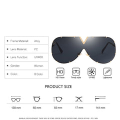 Womens 'Paris H' Large Aviation 2020 Sunglasses-Women's Sunglasses-Astroshadez-ASTROSHADEZ.COM