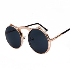 Unisex 'Castaic' Flip Lens Round Vintage Sunglasses Astroshadez-Sunglasses-Astroshadez-ASTROSHADEZ.COM