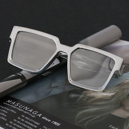 Unisex Square 'Kirk' Chrome Silver Sunglasses Astroshadez