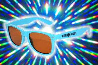 Aqua Frame w/ Amber Diffraction Glasses Astroshadez-Glasses-Astroshadez-Aqua-ASTROSHADEZ.COM