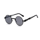 Womens 'Potter' Round/Circle Steampunk Sunglasses Astroshadez-ASTROSHADEZ.COM-Black frame w/ tinted lens-ASTROSHADEZ.COM