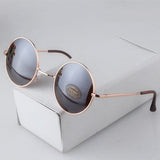 Unisex 'Opium' Retro Round Teashades Circle Sunglasses Astroshadez-ASTROSHADEZ.COM-Gold w/ black lens-ASTROSHADEZ.COM