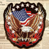 HARLEY EAGLE AMERICAN US FLAG MC MOTORCYCLE BIKE IRON PATCH LARGE STARS-ASTROSHADEZ.COM-ASTROSHADEZ.COM