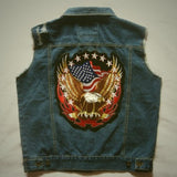 HARLEY EAGLE AMERICAN US FLAG MC MOTORCYCLE BIKE IRON PATCH LARGE STARS-ASTROSHADEZ.COM-ASTROSHADEZ.COM