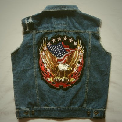 HARLEY EAGLE AMERICAN US FLAG MC MOTORCYCLE BIKE IRON PATCH LARGE STARS-ASTROSHADEZ.COM-ASTROSHADEZ.COM