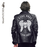 LIVE FREE RIDE FREE WINGS MC MOTORCYCLE BIKE IRON PATCH LARGE-ASTROSHADEZ.COM-ASTROSHADEZ.COM