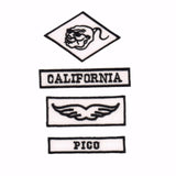 MONGOLS CALIFORNIA MC Biker Patch Set Iron On Vest Jacket Rocker-ASTROSHADEZ.COM-ASTROSHADEZ.COM