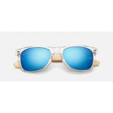 Unisex 'Bamboo' Sunglasses Astroshadez-ASTROSHADEZ.COM-Clear frame w/ blue lens-ASTROSHADEZ.COM