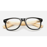Unisex 'Bamboo' Sunglasses Astroshadez-ASTROSHADEZ.COM-Black frame w/ clear lens-ASTROSHADEZ.COM