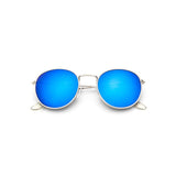 Womens 'Chella' Round Sunglasses Astroshadez-ASTROSHADEZ.COM-Silver Frame Blue lens-ASTROSHADEZ.COM