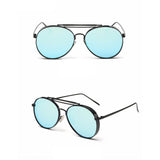 Unisex 'Eclipse' Browline Alloy Sunglasses Astroshadez-ASTROSHADEZ.COM-Blue-ASTROSHADEZ.COM