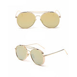 Unisex 'Eclipse' Browline Alloy Sunglasses Astroshadez-ASTROSHADEZ.COM-Gold-ASTROSHADEZ.COM