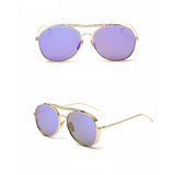 Unisex 'Eclipse' Browline Alloy Sunglasses Astroshadez-ASTROSHADEZ.COM-Purple-ASTROSHADEZ.COM