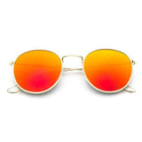 Womens 'Infinity' Retro Circle Sunglasses Astroshadez-ASTROSHADEZ.COM-Gold Frame Red-ASTROSHADEZ.COM