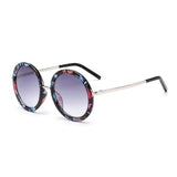 Unisex 'Hello' Circle/Round Retro Teashades Sunglasses Astroshadez-ASTROSHADEZ.COM-Colored w/ Silver Arms-ASTROSHADEZ.COM
