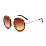 Unisex 'Hello' Circle/Round Retro Teashades Sunglasses Astroshadez-ASTROSHADEZ.COM-Leopard w/ Gold Arms-ASTROSHADEZ.COM