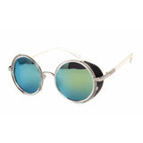 Unisex 'Heritage' Round Circle Side Shield Vintage Retro Sunglasses Astroshadez-ASTROSHADEZ.COM-Silver Frame Gold Lens-ASTROSHADEZ.COM