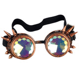 Unisex Kaleidoscope Steampunk Goggles with Spikes-ASTROSHADEZ.COM-Rivet Red-ASTROSHADEZ.COM