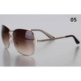 Womens 'Cortana' Gradient Alloy Square Aviator Sunglasses-ASTROSHADEZ.COM-ASTROSHADEZ.COM