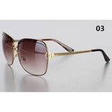 Womens 'Cortana' Gradient Alloy Square Aviator Sunglasses-ASTROSHADEZ.COM-ASTROSHADEZ.COM
