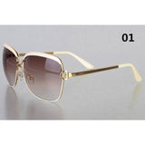 Womens 'Cortana' Gradient Alloy Square Aviator Sunglasses-ASTROSHADEZ.COM-ASTROSHADEZ.COM