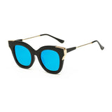 Womens 'Lulu' Small Cat Eye Sunglasses Astroshadez-ASTROSHADEZ.COM-Black Frame Blue-ASTROSHADEZ.COM