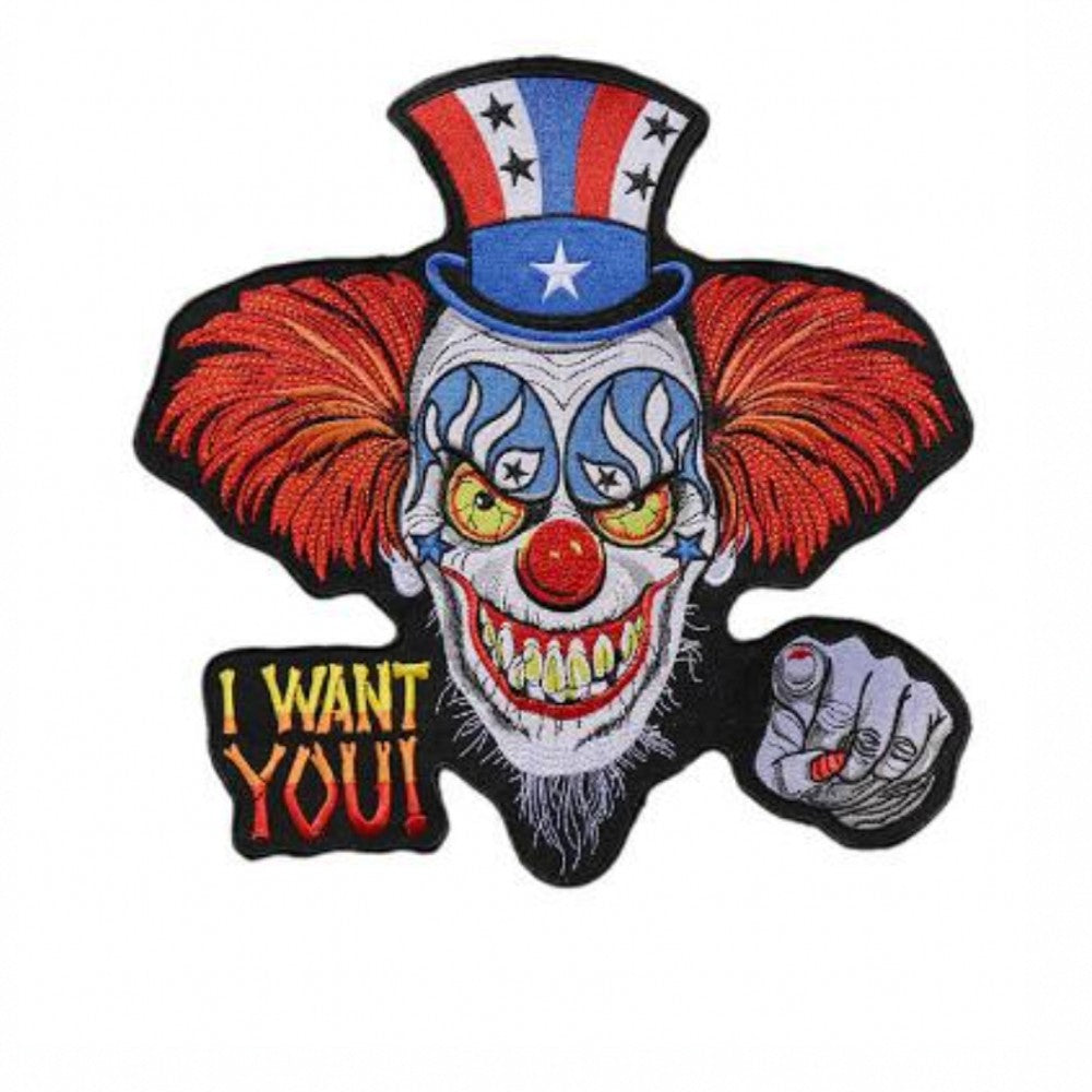 I WANT YOU CLOWN MC MOTORCYCLE BIKE IRON PATCH LARGE