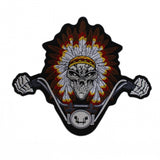 INDIAN HANDLEBAR SKULL MC MOTORCYCLE BIKE IRON PATCH LARGE-ASTROSHADEZ.COM-ASTROSHADEZ.COM