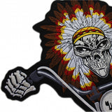 INDIAN HANDLEBAR SKULL MC MOTORCYCLE BIKE IRON PATCH LARGE-ASTROSHADEZ.COM-ASTROSHADEZ.COM