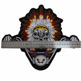 INDIAN HANDLEBAR SKULL MC MOTORCYCLE BIKE IRON PATCH LARGE-ASTROSHADEZ.COM-ASTROSHADEZ.COM
