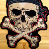Double Head Skeleton Personalized Custom Embroidered Patches Iron On Motorcycle Biker Patches Bordados-ASTROSHADEZ.COM-ASTROSHADEZ.COM