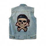 Double Head Skeleton Personalized Custom Embroidered Patches Iron On Motorcycle Biker Patches Bordados-ASTROSHADEZ.COM-ASTROSHADEZ.COM