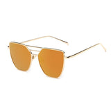Womens 'Malibu V2' Cateye Reflective Wire Point Sunglasses Astroshadez-ASTROSHADEZ.COM-Gold Frame Red-ASTROSHADEZ.COM