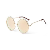 Womens 'Overt' X-Large Round Circle Sunglasses Astroshadez-ASTROSHADEZ.COM-Golden Pink-ASTROSHADEZ.COM