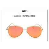 Unisex 'Aviator' Reflective Sunglasses Astroshadez-ASTROSHADEZ.COM-Golden Orange Red-ASTROSHADEZ.COM